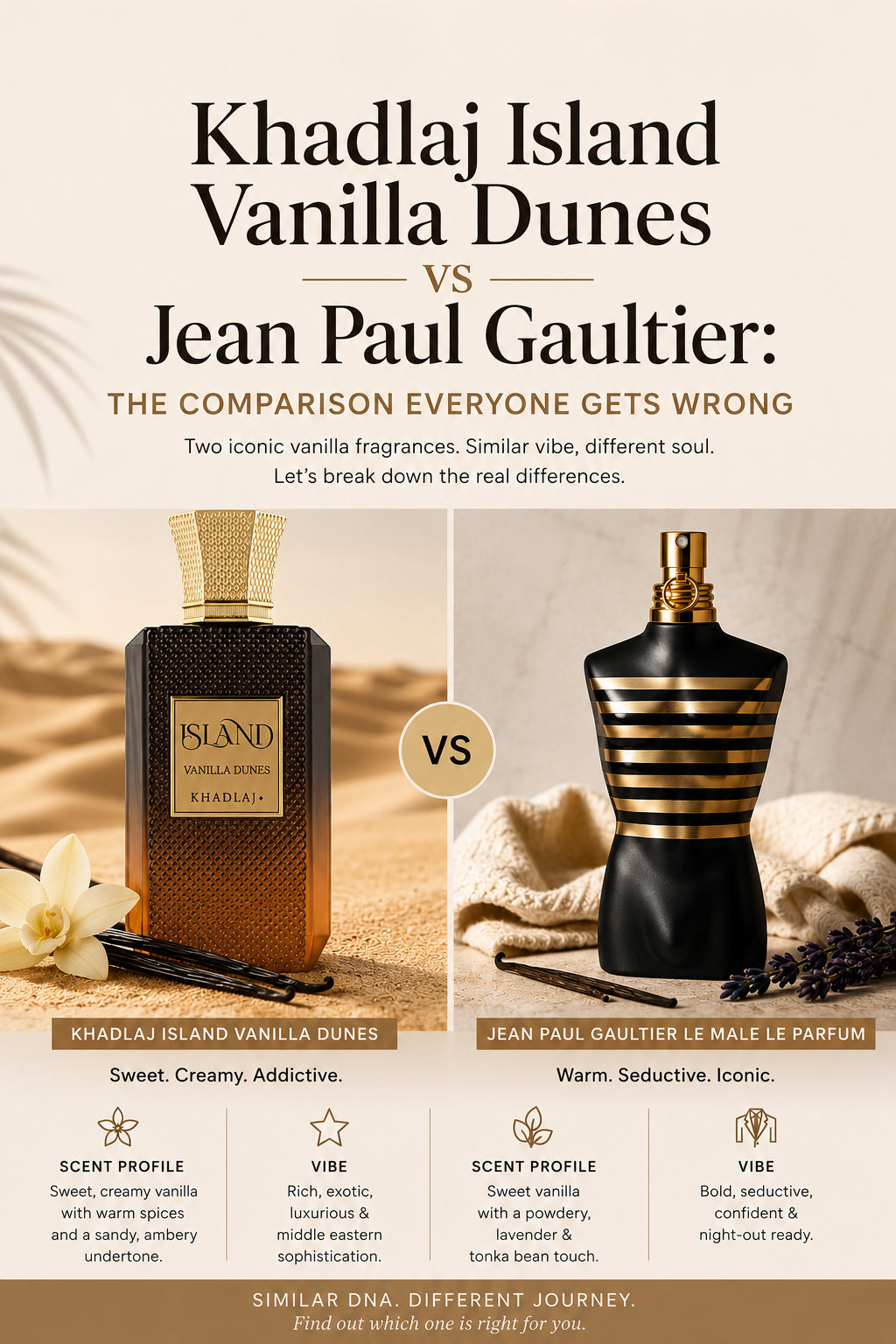 Khadlaj Island Vanilla Dunes vs Jean Paul Gaultier