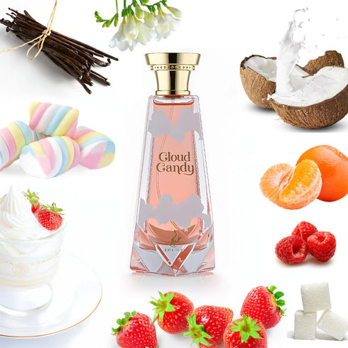Khadlaj Cloud Candy 100ml pink gourmand eau de parfum lifestyle