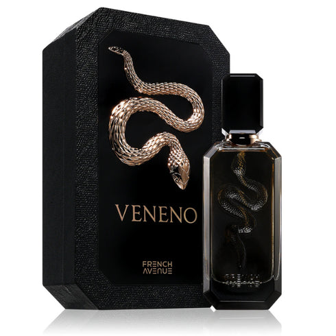French Avenue Veneno 100ml eau de parfum black bottle front view