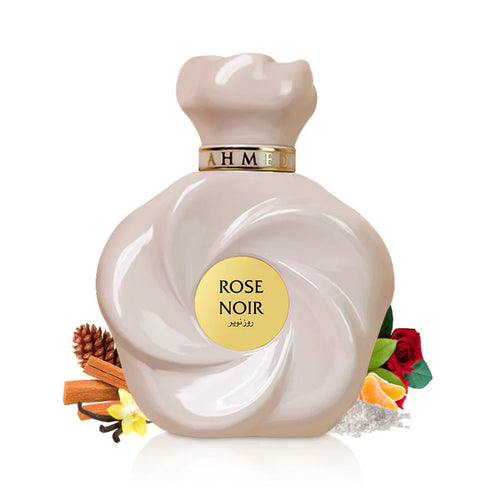 Ahmed Al Maghribi Rose Noir 75ml extrait de parfum bottle front view