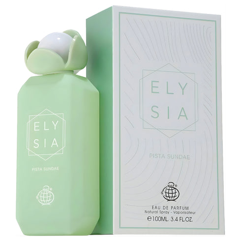 Fragrance World Elysia Pista Sundae 100ml eau de parfum pistachio green bottle