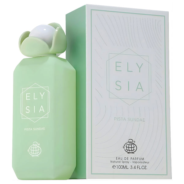 Fragrance World Elysia Pista Sundae 100ml eau de parfum pistachio green bottle