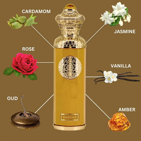 Surrati Honey Oud cardamom rose oud oriental fragrance 140ml