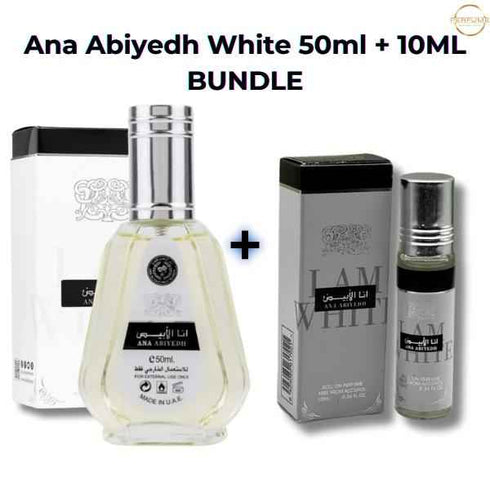 Lattafa Ana Abiyedh 50ml and 10ml Roll-On Bundle