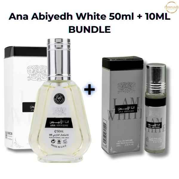 Lattafa Ana Abiyedh 50ml and 10ml Roll-On Bundle