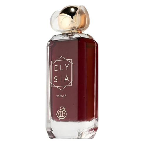 Fragrance World Elysia Vanilla 100ml eau de parfum bottle detail