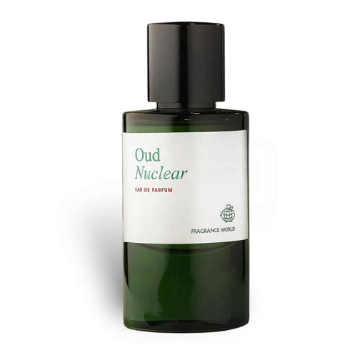 Fragrance World Oud Nuclear 60ml eau de parfum bottle detail