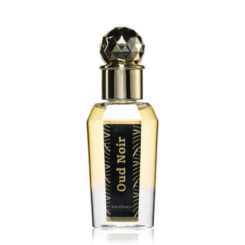 Khadlaj Oud Noir 15ml perfume oil bottle front view