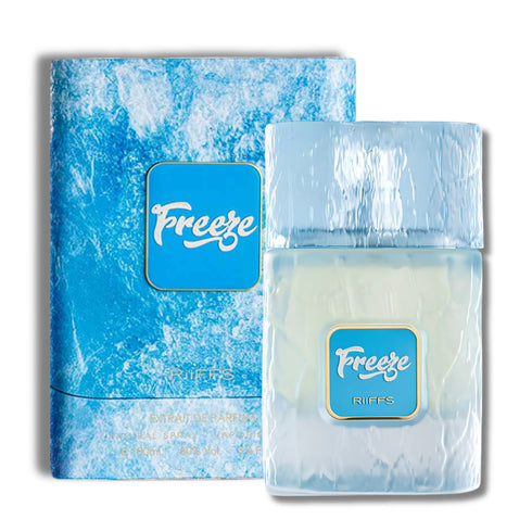 Riiffs Freeze 100ml eau de parfum, fresh mint citrus summer fragrance bottle