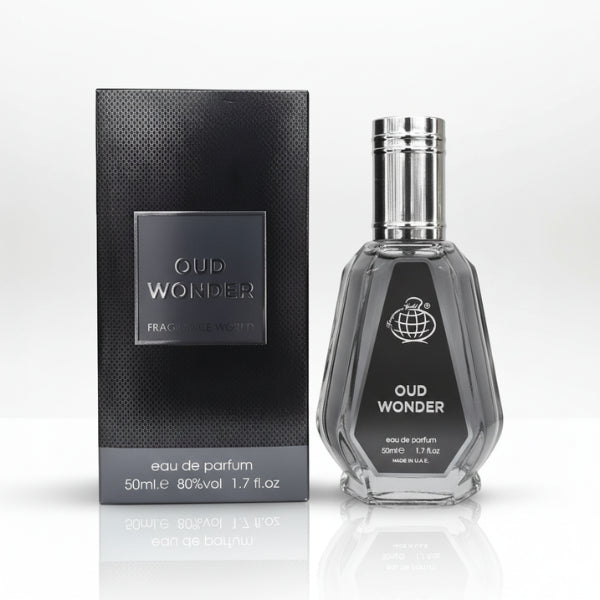 Fragrance World Oud Wonder 50ml eau de parfum grey bottle