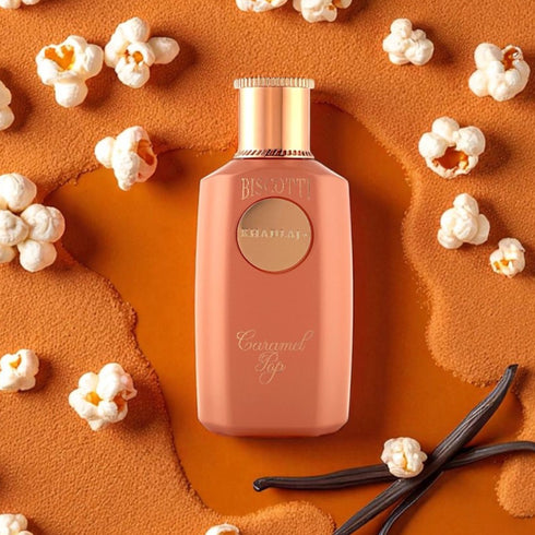 Khadlaj Biscotti Caramel Pop 100ml sweet caramel perfume lifestyle