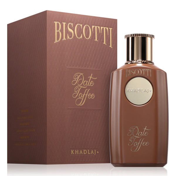 Khadlaj Biscotti Date Toffee 100ml eau de parfum in the trio set