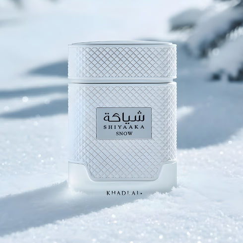 Khadlaj Shiyaaka Snow 100ml eau de parfum textured cap detail
