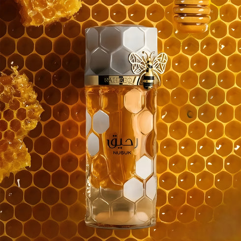 Nusuk Raheeq 100ml eau de parfum, juicy citrus gourmand unisex scent