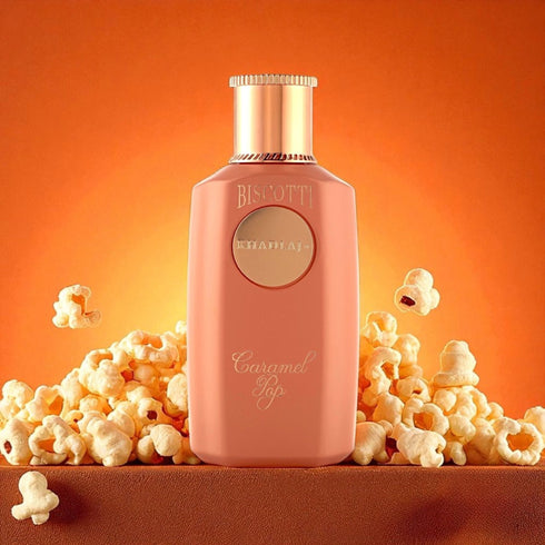 Khadlaj Biscotti Caramel Pop 100ml eau de parfum label detail