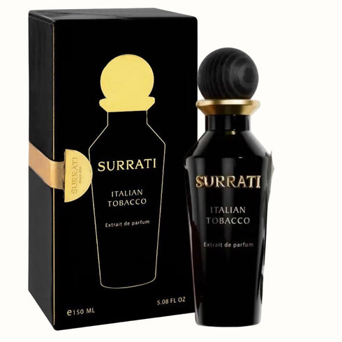 Surrati Italian Tobacco 150ml extrait de parfum black bottle with box