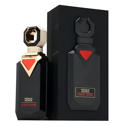 French Avenue Amber Empire 100ml eau de parfum bottle detail