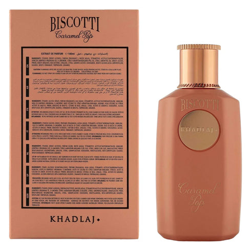 Khadlaj Biscotti Caramel Pop 100ml gourmand eau de parfum staging
