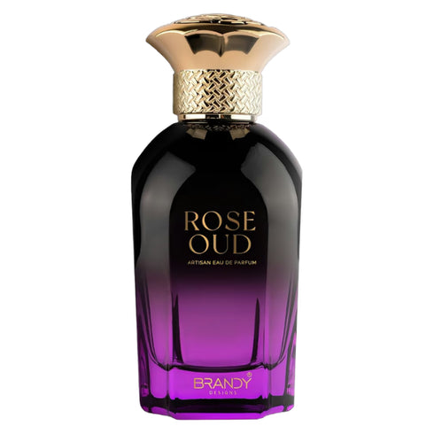 Brandy Rose Oud 100ml eau de parfum bottle, romantic rose and oud Arabian fragrance unisex