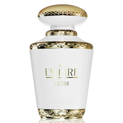 Khadlaj Empire Victor 100ml eau de parfum white and gold bottle with box