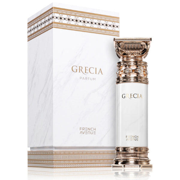 French Avenue Grecia 100ml eau de parfum white pillar bottle