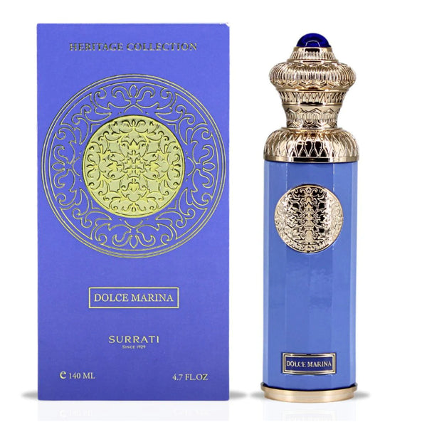 Surrati Dolce Marina 140ml eau de parfum blue bottle with Heritage Collection box