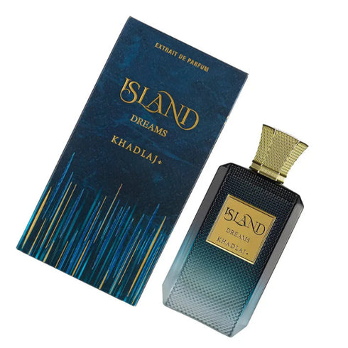 Khadlaj Island Dreams 100ml extrait de parfum label detail