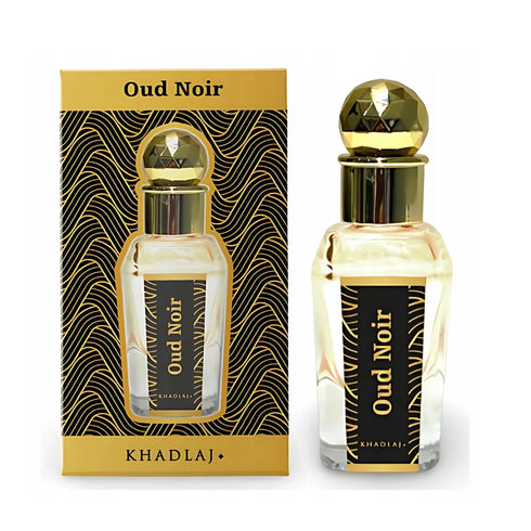 Khadlaj Oud Noir 15ml alcohol free oud perfume oil label