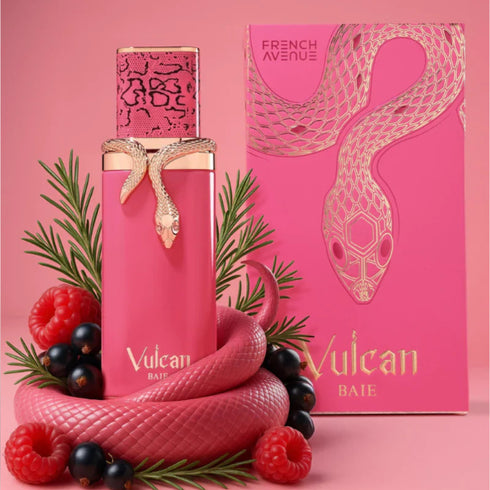 French Avenue Vulcan Baie 100ml eau de parfum bottle detail