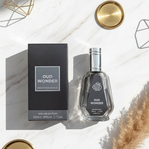 Fragrance World Oud Wonder 50ml cardamom oud sandalwood vanilla scent