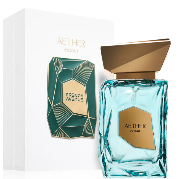 French Avenue Aether Extrait 100ml green glass bottle front view