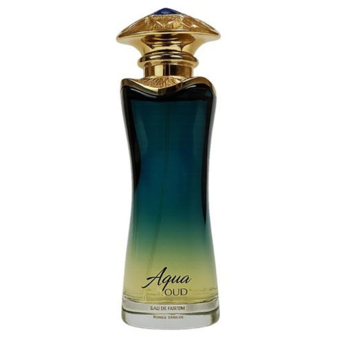 Ahmed Al Maghribi Aqua Oud 100ml eau de parfum green gold bottle
