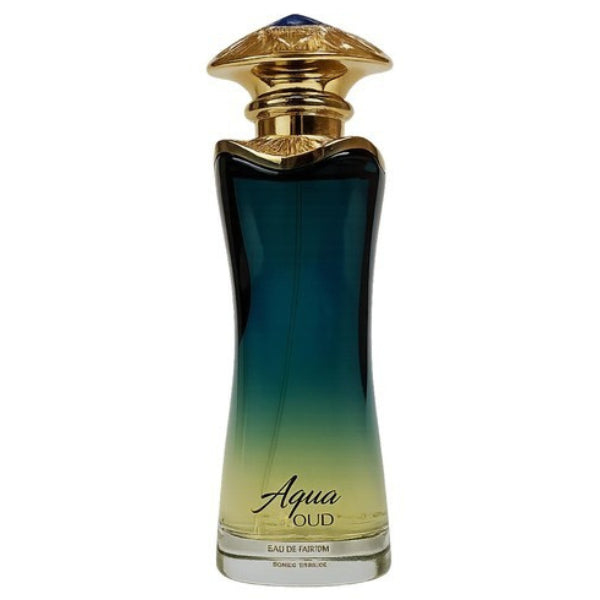 Ahmed Al Maghribi Aqua Oud 100ml eau de parfum green gold bottle