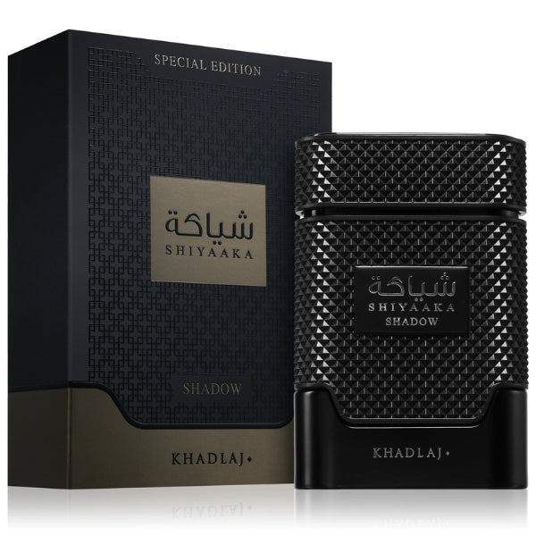 Khadlaj Shiyaaka Shadow 100ml eau de parfum textured cap detail