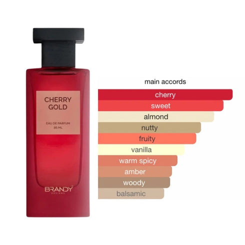 Brandy Cherry Gold 85ml EDP, sweet cherry and pomegranate gourmand fragrance