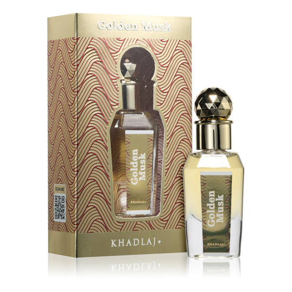 Khadlaj Golden Musk and Oud Noir 15ml perfume oil duo gift set