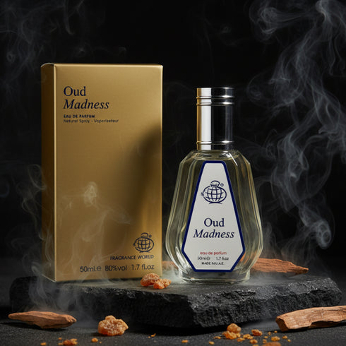 Fragrance World Oud Madness 50ml passion fruit oud woods scent