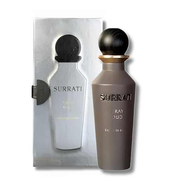 Surrati Gray Oud 150ml extrait de parfum bottle and box